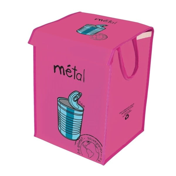 Coș de gunoi pentru metal Incidence Rubbish, roz
