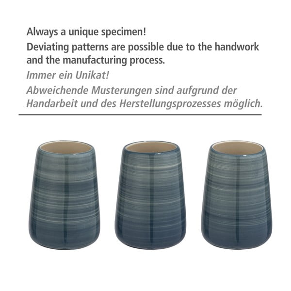 Perie pentru toaletă Wenko Pottery, albastru petrol-image-2