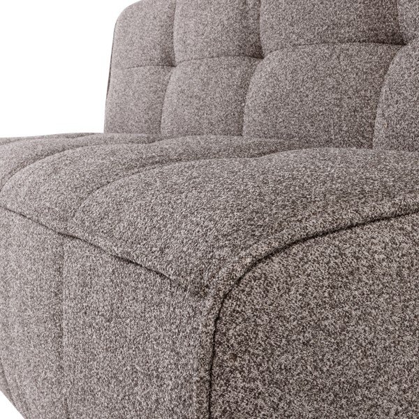 Bancă maro capitonată cu tapițerie din țesătură bouclé Cluster – vtwonen-image-1