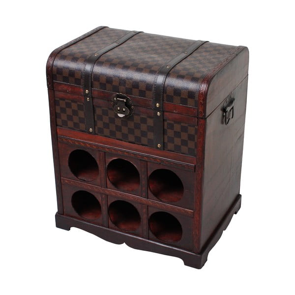 Dulap vinotecă maro număr sticle 6, 41x48 cm – Deco Pleasure