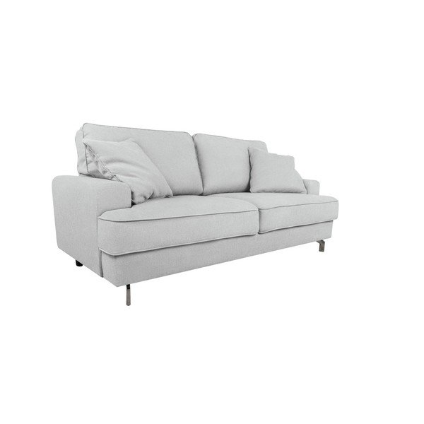 Canapea cu 3 locuri Kooko Home Rumba, gri - alb -image-2
