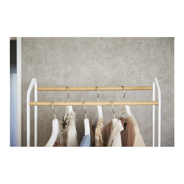 Suport pentru haine alb cu roți din metal Tower – YAMAZAKI-image-4