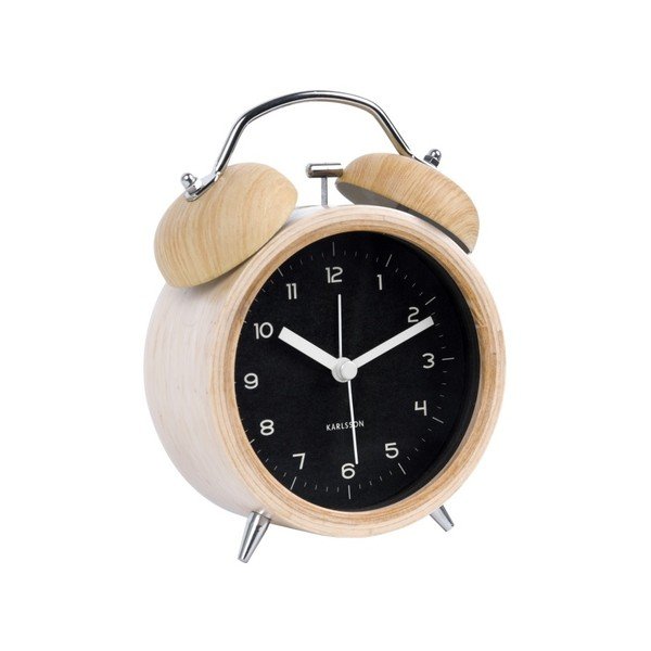 Ceas alarmă cu aspect de lemn Karlsson Classic Bell, ⌀ 10 cm-image-1