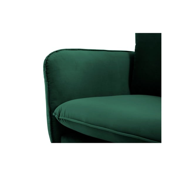 Canapea cu tapițerie din catifea Cosmopolitan Design Florence, verde sticlă, 160 cm-image-4