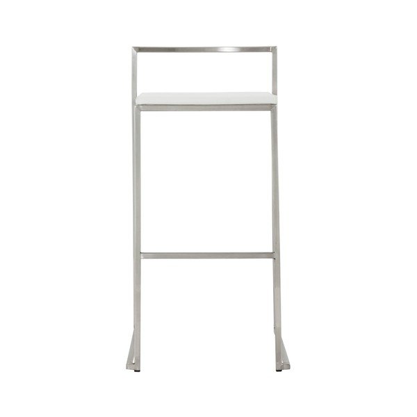 Scaun de bar cu șezut alb Kokoon Meto, înălțime 74 cm-image-3