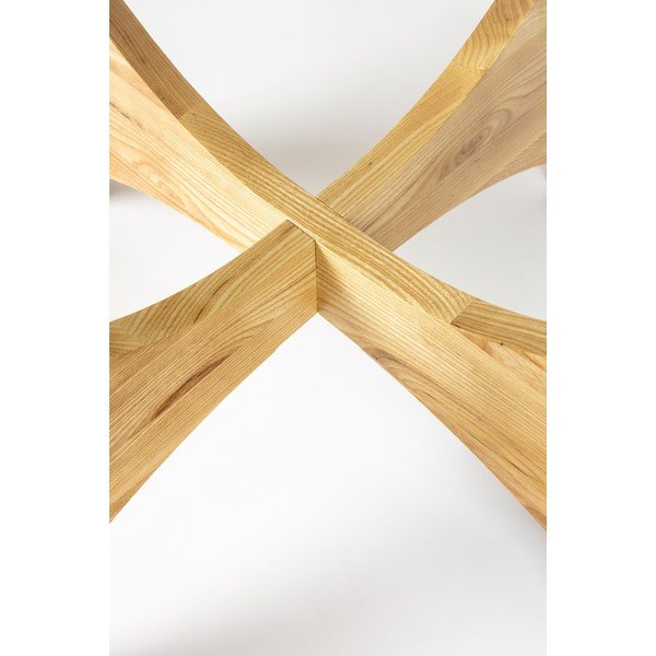 Măsuță de cafea în culoare naturală rotundă cu blat din sticlă ø 80 cm Kobe – Zuiver-image-3