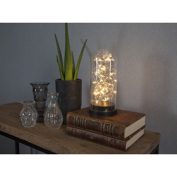 Decorațiune luminoasă cu LED Star Trading Glass Dome, înălțime 25 cm, negru-image-3