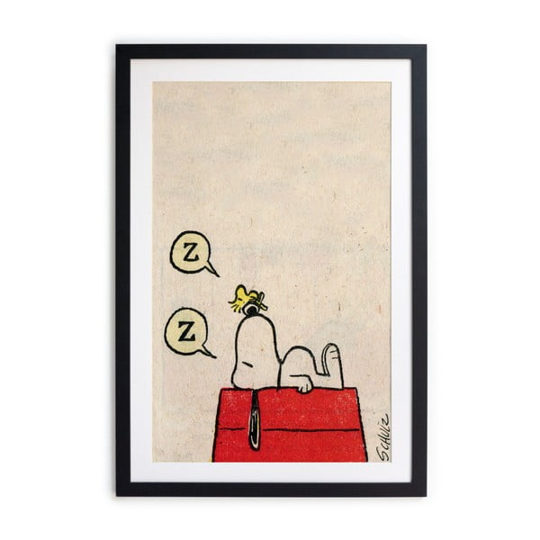 Tablou/poster înrămat Really Nice Things Snoopy Sleeps, 40 x 60 cm
