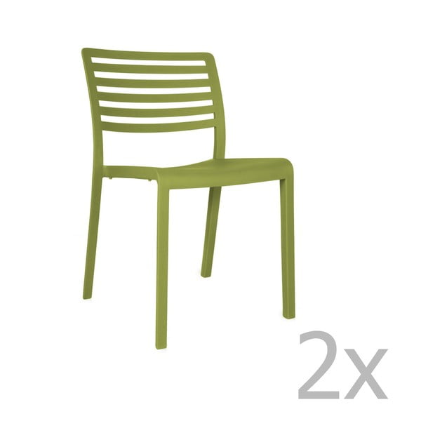 Set 2 scaune de grădină Resol Lama, verde
