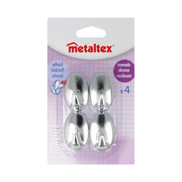 Set 4 cârlige autoadezive din plastic Metaltex Greg-image-2