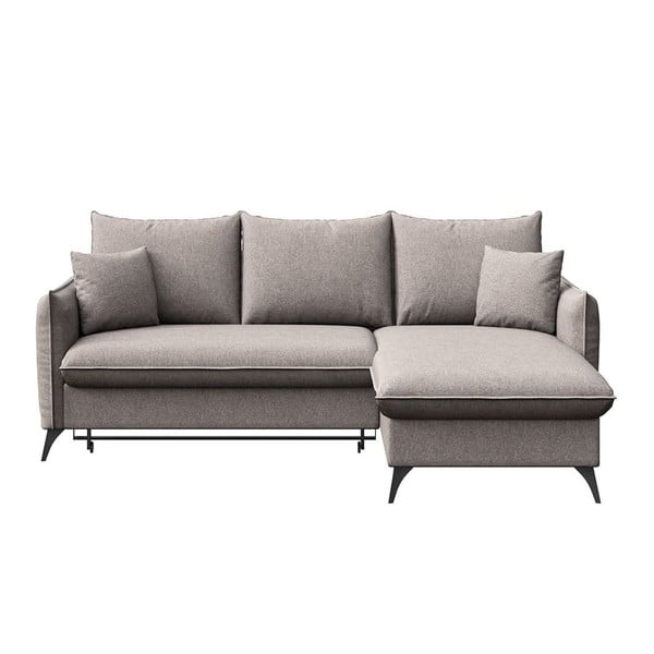 Colțar gri extensibil, cu spațiu de depozitare (cu colț pe partea dreaptă, cu șezlong) Brim – Rodier