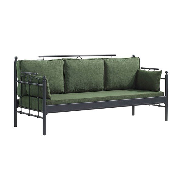 Canapea de grădină verde din metal Hatkus – Floriane Garden