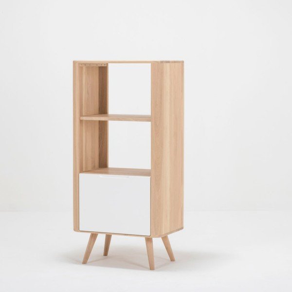 Bibliotecă din lemn de stejar Gazzda Ena, 60 x 42 x 125 cm-image-4