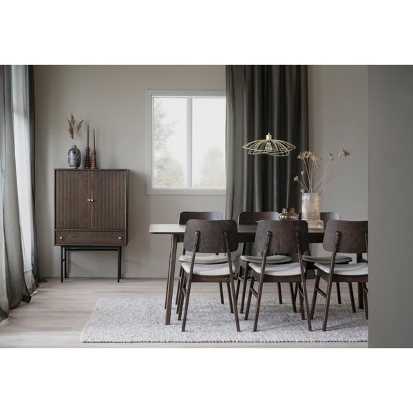 Masă de dining în decor de stejar Rowico Nagano, 205 x 95 cm, maro-image-1