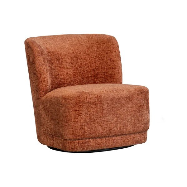 Fotoliu portocaliu cu tapițerie din catifea Atty – WOOOD