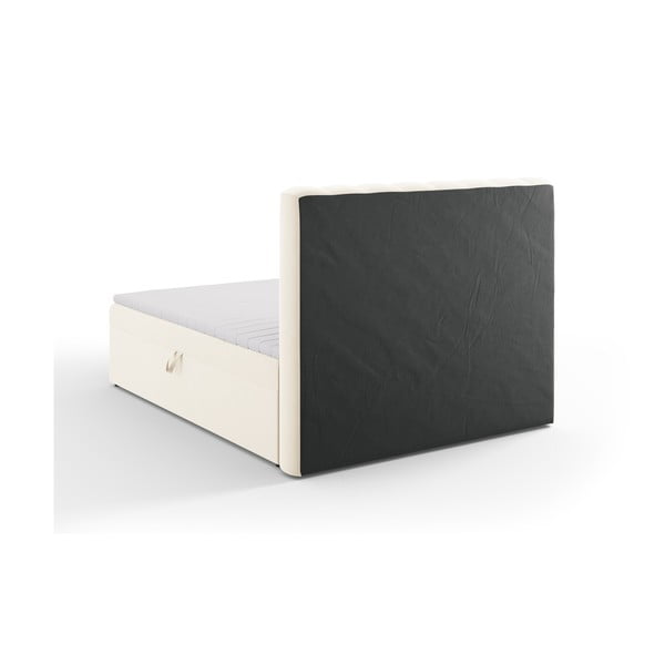 Pat boxspring bej cu spațiu de depozitare 160x200 cm Gina – Milo Casa-image-4