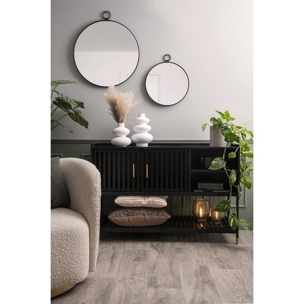 Comodă din lemn de pin Leitmotiv Marve, 120 x 80 cm, negru-image-1