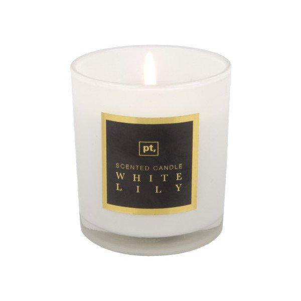 Lumânare cu aromă de crin PT LIVING Scented Candle, timp de ardere 35 ore