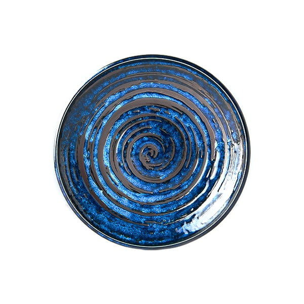Farfurie din ceramică MIJ Copper Swirl, ø 20 cm, albastru