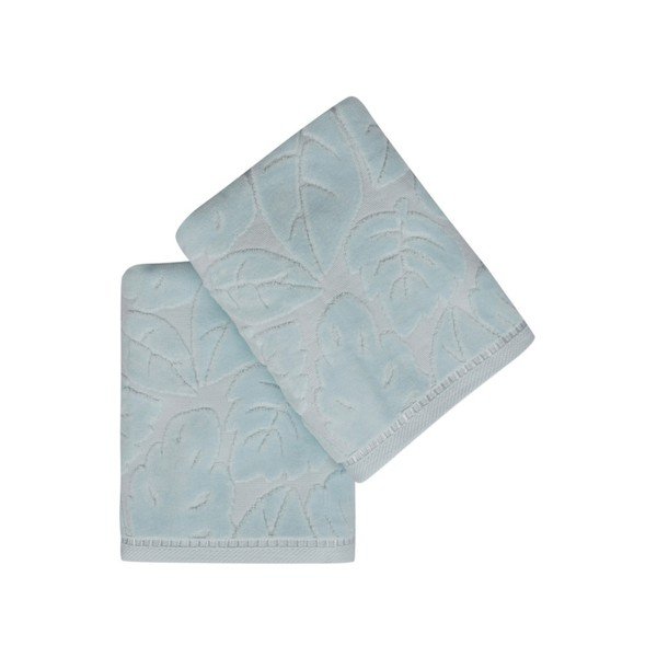 Set 2 prosoape Madame Coco Velver, 50 x 90 cm, albastru-image-4