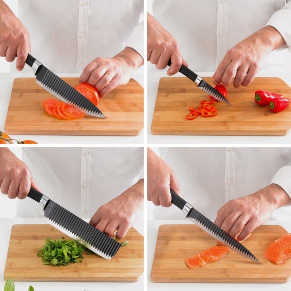 Set 4 cuțite din inox InnovaGoods Swiss Q Shark-image-1