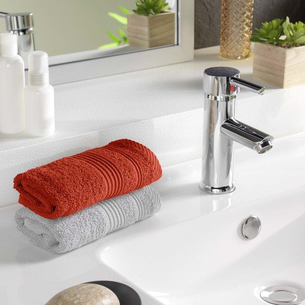 Prosop cărămiziu din bumbac din frotir 30x50 cm Tendresse – douceur d'intérieur-image-1