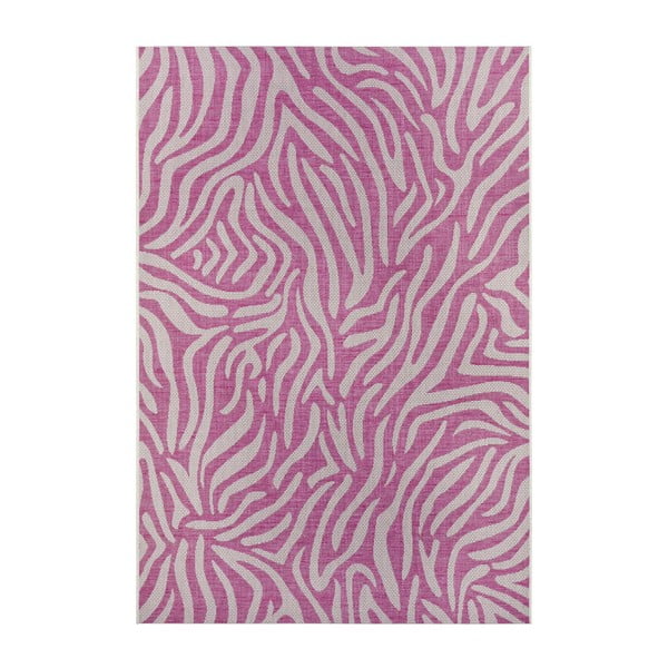 Covor adecvat pentru exterior NORTHRUGS Cebra, 160 x 230 cm, roz - bej