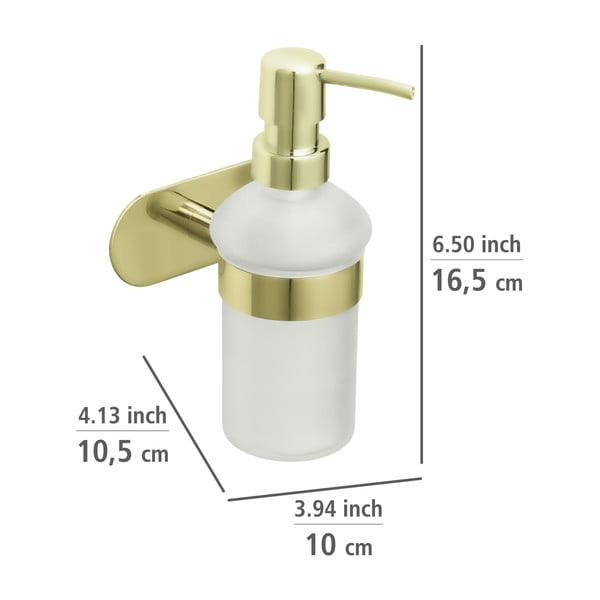 Dozator de săpun lichid auriu autoadeziv din oțel inoxidabil 0.2 l Orea Gold – Wenko-image-3