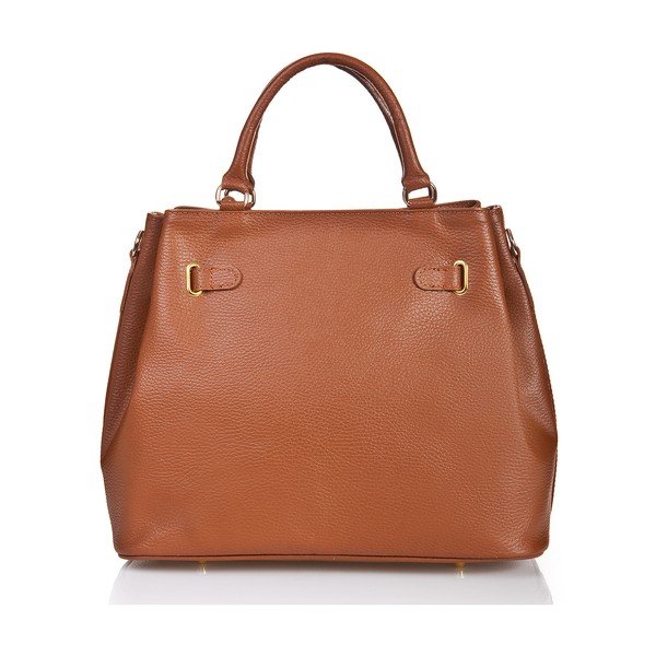 Geantă din piele Massimo Castelli Petronella Cognac, maro coniac-image-1