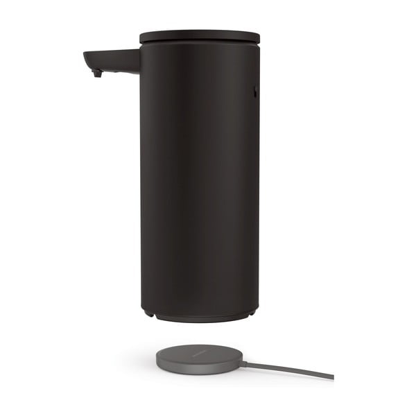 Dozator de săpun lichid negru mat automat din oțel 414 ml – simplehuman