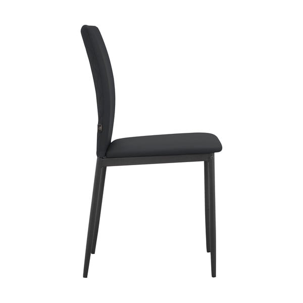 Scaune de dining negre 2 buc. din imitație de piele Pavia – Støraa-image-2