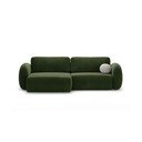 Colțar verde extensibil/cu spațiu de depozitare cu tapițerie din catifea Tonale – Cosmopolitan Design