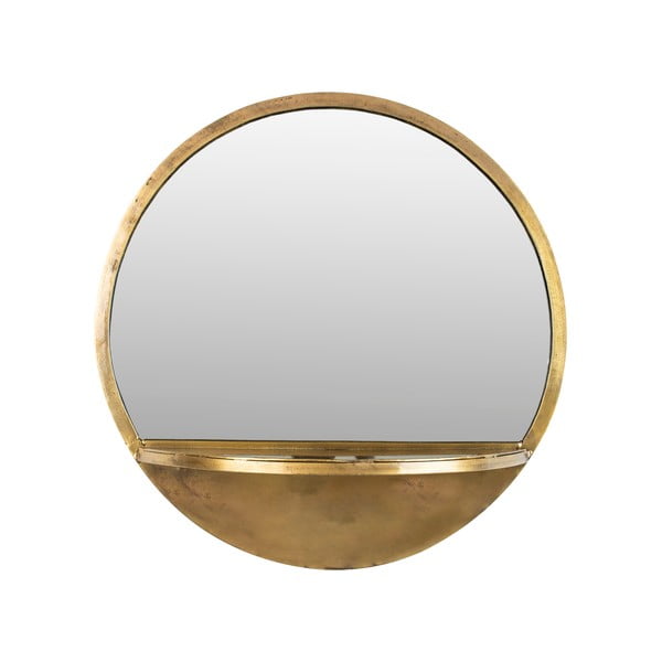 Oglindă de perete cu raft ø 44 cm Feyza – White Label