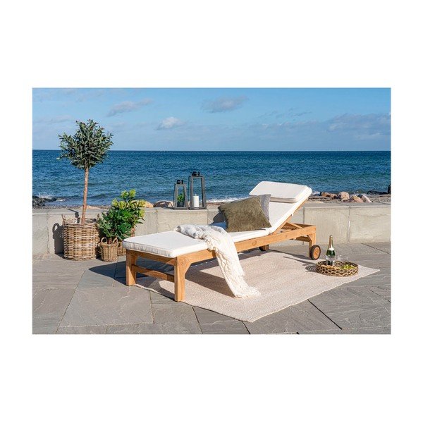 Șezlong de grădină din lemn de tec House Nordic Andorra-image-1