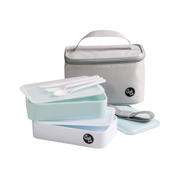 Set husă frigorifică și cutie pentru gustări Premier Housewares Grub Tub, albastru deschis-image-1