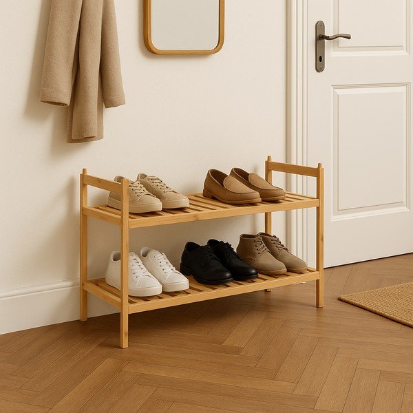 Pantofar în culoare naturală din bambus 69x35x25 cm Noris – Bonami Essentials-image-1