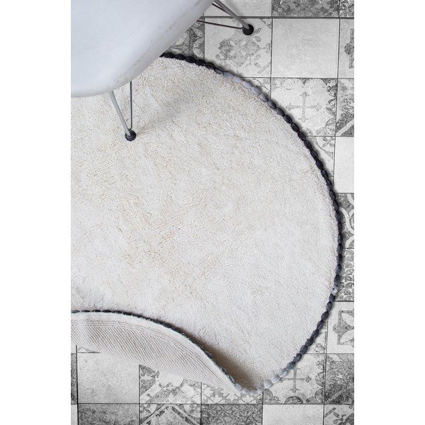 Covoraș din bumbac pentru baie Irya Home Collection Ronan, ø 90 cm, crem-image-1