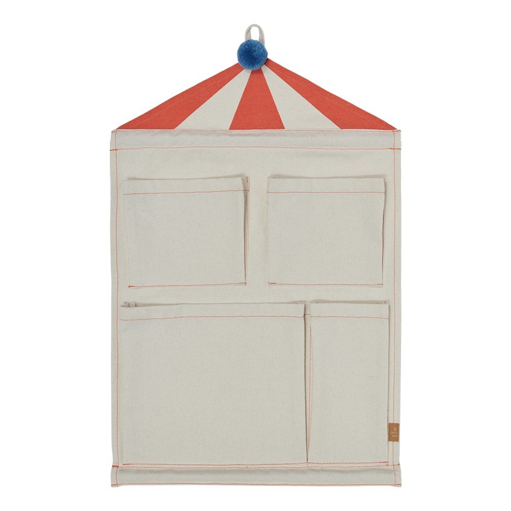 Organizator suspendat crem din material textil 40x1x60 cm Circus – OYOY Mini