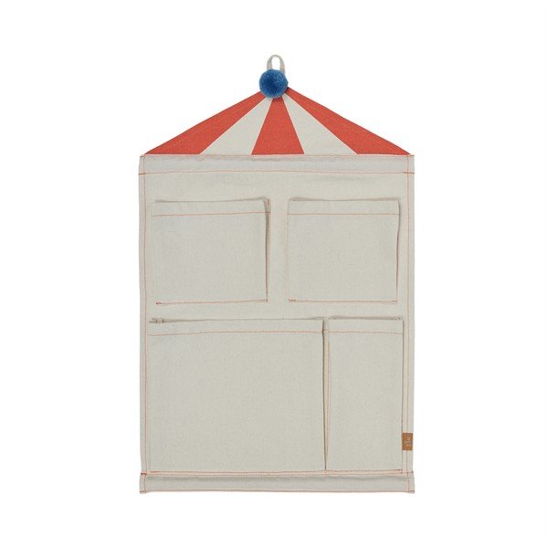 Organizator suspendat crem din material textil 40x1x60 cm Circus – OYOY Mini