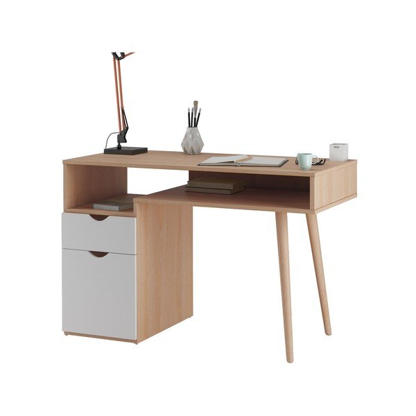 Birou cu aspect de lemn de stejar 55x120 cm Scandi - Støraa-image-3