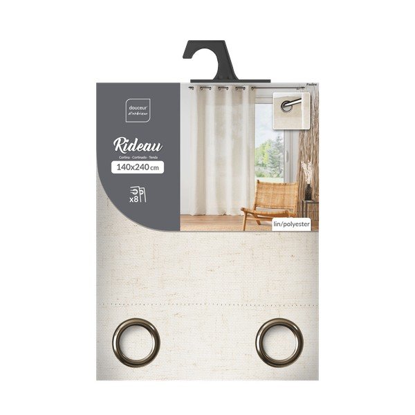 Draperie crem 140x240 cm Pauline – douceur d'intérieur-image-4
