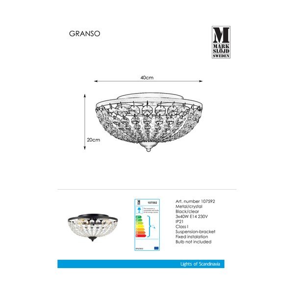 Plafonieră Markslöjd Granso, 40 cm-image-1