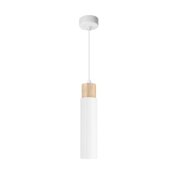 Lustră albă/în culoare naturală cu abajur din metal Claro – Candellux Lighting