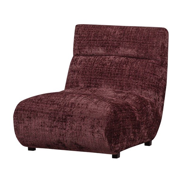 Fotoliu burgundy cu tapițerie din chenille Observe – WOOOD