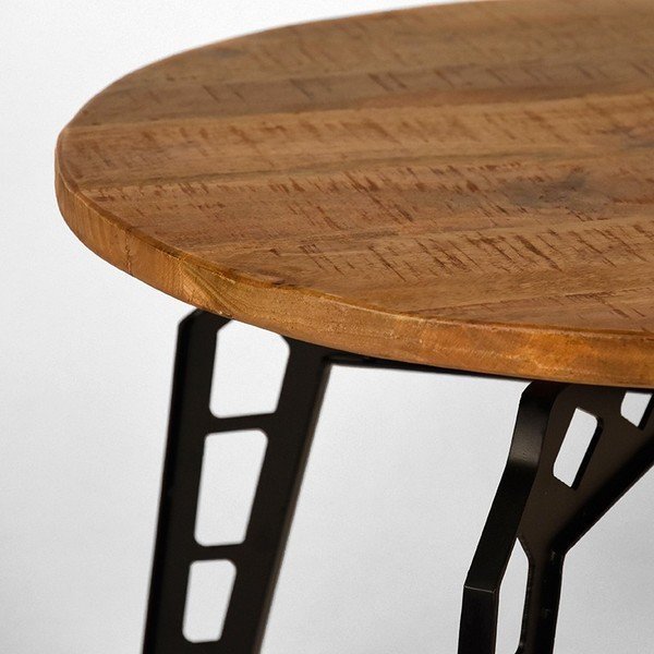 Măsuță cu blat din lemn de mango LABEL51 Pebble, ⌀ 80 cm-image-1
