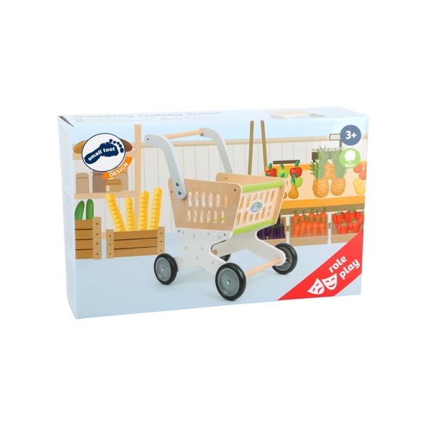 Cărucior de cumpărături din lemn pentru copii Legler Shopping-image-1