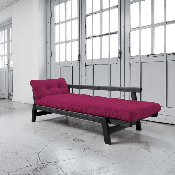 Canapea extensibilă Karup Step Black/Pink-image-3