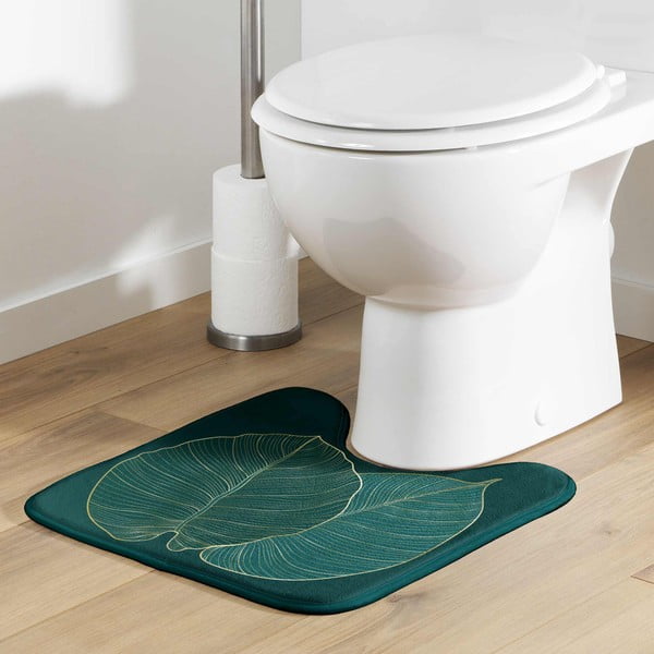 Covoraș de baie verde închis pentru WC 45x45 cm Jade – douceur d'intérieur-image-1