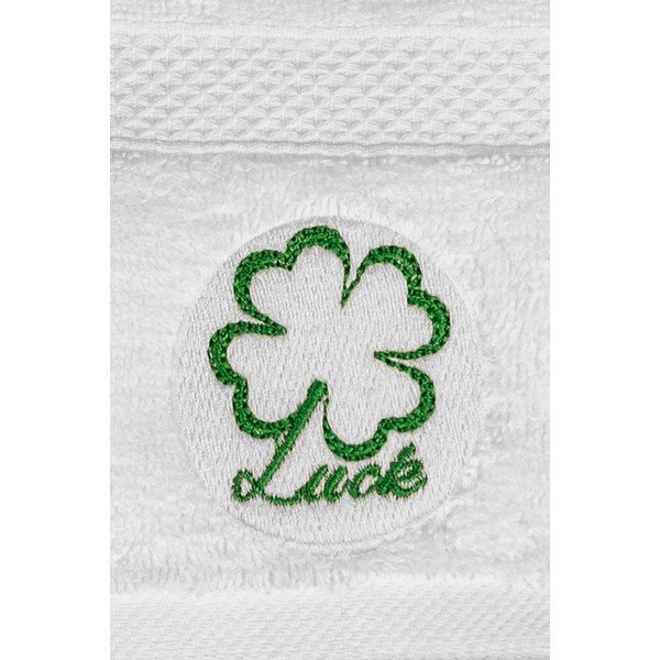 Prosoape de baie albe 2 buc. din bumbac din frotir Luck – Foutastic-image-1