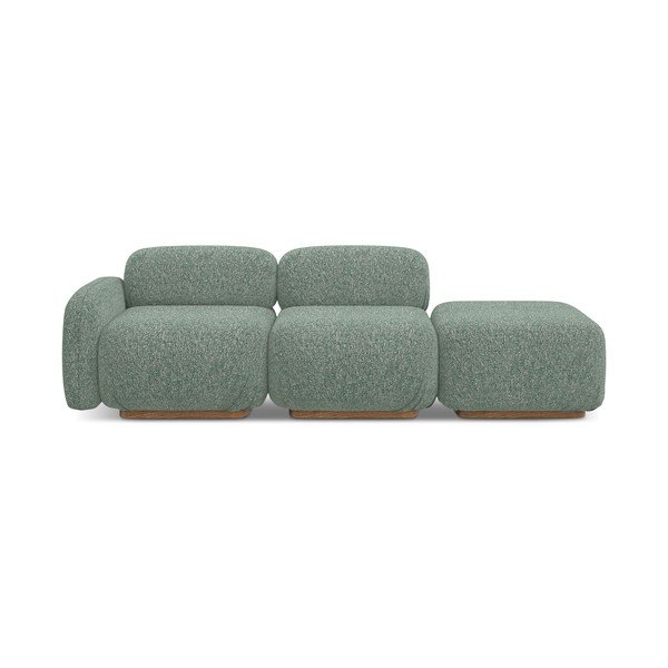 Șezlong modular verde deschis (cu colț pe partea stângă) Ailani – Makamii